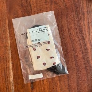 Hansel from Basel Ladybug Socks in Ivory